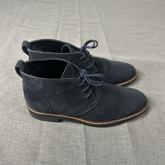 Mens COACH FG1048 Blue Suede Size 8.5 D Fashion Boots Chukka Lace main image 6